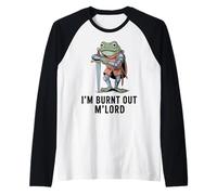 Im Burnt out MLord Funny Knight Frog Meme Boys Men Sarcastic Maglia con Maniche Raglan