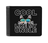 I'm Cool Like My Uncle, portafoglio da uomo in pelle con scomparto per carte di credito, Stile:, Taglia unica