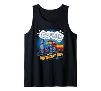 I'm Cousin of The Birthday Boy Party Train Supply Locomotiva Canotta