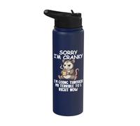 I'm Cranky I'm going through my terrible 70's Funny Possum Stainless Steel Insulated Water Bottle