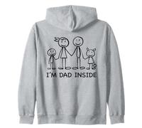 I'm Dad Inside Funny Dad Felpa con Cappuccio