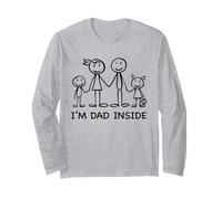 I'm Dad Inside Funny Dad Maglia a Manica