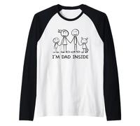 I'm Dad Inside Funny Dad Maglia con Maniche Raglan