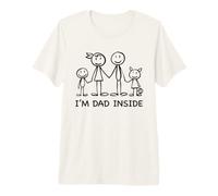 I'm Dad Inside Funny Dad Maglietta Premium