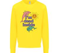 I'M Dead Inside Delfini Sunrise Bambini Felpa Maglione