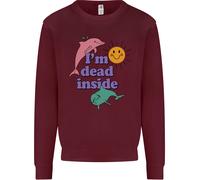 I'M Dead Inside Delfini Sunrise Bambini Felpa Maglione