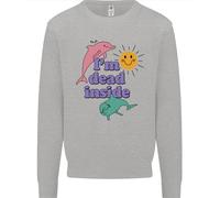 I'M Dead Inside Delfini Sunrise Bambini Felpa Maglione