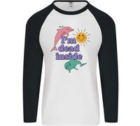 I'M Dead Inside Delfini Sunrise Uomo L/S Baseball T-Shirt