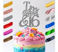 I'M Dolce & 16 Topper Torta di Compleanno Acrilico 3mm Spesso E Classy - 15.2cm