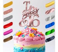 I'M Dolce & 16 Topper Torta di Compleanno Acrilico 3mm Spesso E Classy - 15.2cm