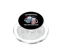 I'm Drinking For Two This Year USA Flag Beer 4th Of July PopSockets PopGrip per MagSafe