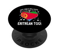 I'm Eritrean Too Cute Eritrea Bandiera Cuore Design PopSockets PopGrip Adesivo