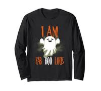 I'm Fab Boo Lous Funny Ghost Halloween Costume Humor Citazione Maglia a Manica