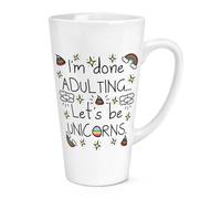 I'M Fatto Adulting Let's Essere Unicorn 483ml Grande Latte Tazza - Funny Scherzo
