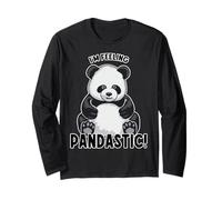 I'm Feeling Pandastic Cute Panda Bear Zoologia Maglia a Manica