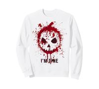I'm Fine Bloody Shirt Halloween Zucca Blood Splatter Felpa