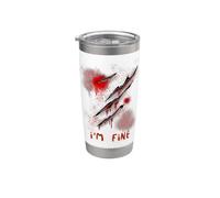 Im Fine con sangue Halloween Uomini Donne Horror Bicchiere termico in acciaio inox doppia parete