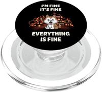 I'm Fine It's Fine Everything Is Fine Divertente Simpatico Cane Kawaii PopSockets PopGrip per MagSafe