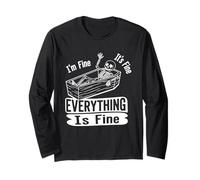 I'm Fine It's Fine Everything Is Fine Scheletro Gotico Maglia a Manica