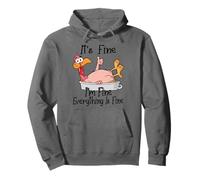 Im Fine It's Fine Funny Turkey, My Thanksgiving Is Okey Felpa con Cappuccio