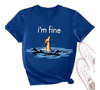 Im Fine Shirt, Im Fine Tshirt, I'm Fine T-Shirt, Im Fine It's Fine Everything is Fine Shirt, Blu reale, XXL