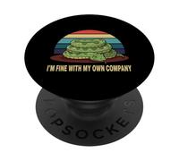 I'm Fine With My Own Company Snake Introverso Retro Tramonto PopSockets PopGrip Adesivo