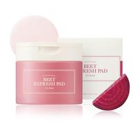 I'm from Beet Refresh Pad 60 fogli, tamponi a triplo strato contengono 260 ml di essenza, 20% estratto di barbabietola rossa dalla Corea, pieno di umidità con una fetta di barbabietola rossa, vitalità