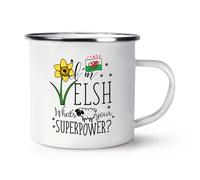 I'M Gallese Cosa C'È Your Superpower Rétro Smalto Tazza - Bandiera Del Rugby