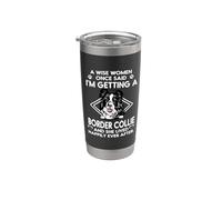 I'm Getting A Border Collie Funny Dog Mom Puppy Lovers Bicchiere termico in acciaio inox doppia parete