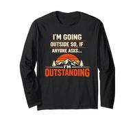 I'm Going Outside If Asked I'm Outstanding Dad Joke Humor Maglia a Manica