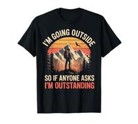 I'm Going Outside So If Anyone Asks I'm Outstanding Montagna Maglietta