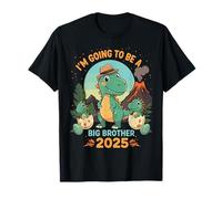 I'm Going To Be A Big Brother 2025 Cute Dinosaur Maglietta