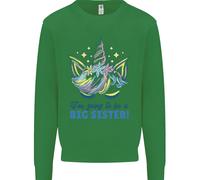 I'M Going To Be A Big Sister Unicorn Bambini Felpa Maglione