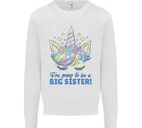 I'M Going To Be A Big Sister Unicorn Bambini Felpa Maglione
