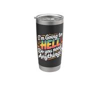 I'm Going To Hell Do You Need Anything Sarcasmo oscuro |- Bicchiere termico in acciaio inox doppia parete
