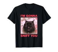 I'm Gonna Sniff You Funny Volgare Brainrot Meme Gen Z Cat Maglietta