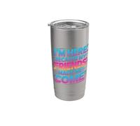 I'm Here Because My Friends Made Me Come Introverso - Bicchiere termico in acciaio inox doppia parete