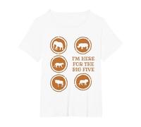 I'm Here for The Big Five Maglietta, Donna Plus-Size, Bianco, 2X