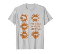 I'm Here for The Big Five Maglietta, Uomo, Argento, L