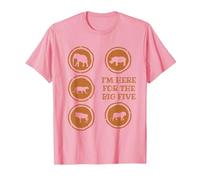 I'm Here for The Big Five Maglietta, Uomo, Rosa, 3XL