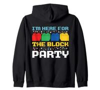 I'm Here for The Block Party Brick Builder Divertente Natale Felpa con Cappuccio