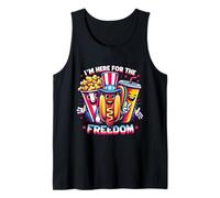 I'm Here for the Freedom Funny Patriotic Food Art Canotta