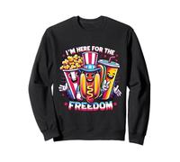 I'm Here for the Freedom Funny Patriotic Food Art Felpa