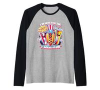 I'm Here for the Freedom Funny Patriotic Food Art Maglia con Maniche Raglan