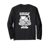 I'm Here for The Outcome Not The Income Cat Worker Gear Maglia a Manica