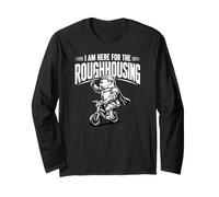 I'm Here for The Roughhousing Funny Capybara Knight Rides Maglia a Manica