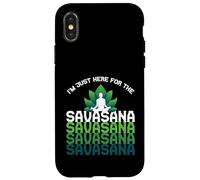 I'm Here For The Savasana, Funny Yoga Quotes Graphic Cool Custodia per iPhone X/XS