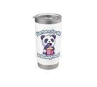 I'm Here For The Schadenfreude - Simpatico panda sarcastico Bicchiere termico in acciaio inox doppia parete