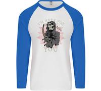 I'M Here per Te Grim Reaper Teschio Diavolo Uomo L/S Baseball T-Shirt