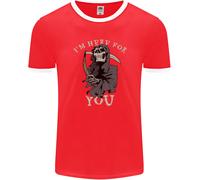 I'M Here per Te Grim Reaper Teschio Diavolo Uomo Ringer Fotl